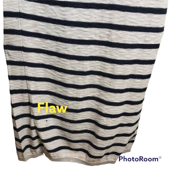 VINCE Gray/Navy Striped Cotton Maxi Dress Sz Small - Picture 7 of 7